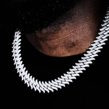 20mm Spiked Iced Cuban Chain