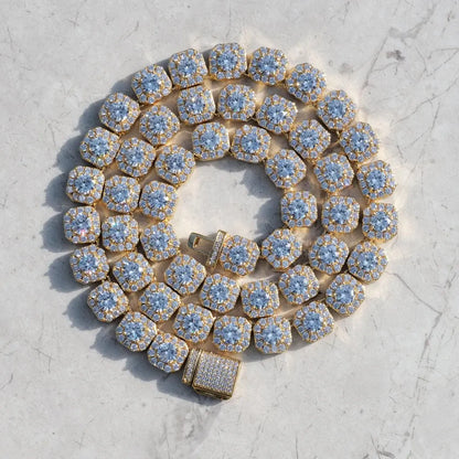 Clustered Tennis Chain in 18K Gold