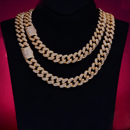 🔥New Flip buckle Iced Cuban Link Chain Gold-Plated