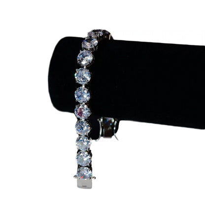Tennis Bracelet in White Gold - 10mm
