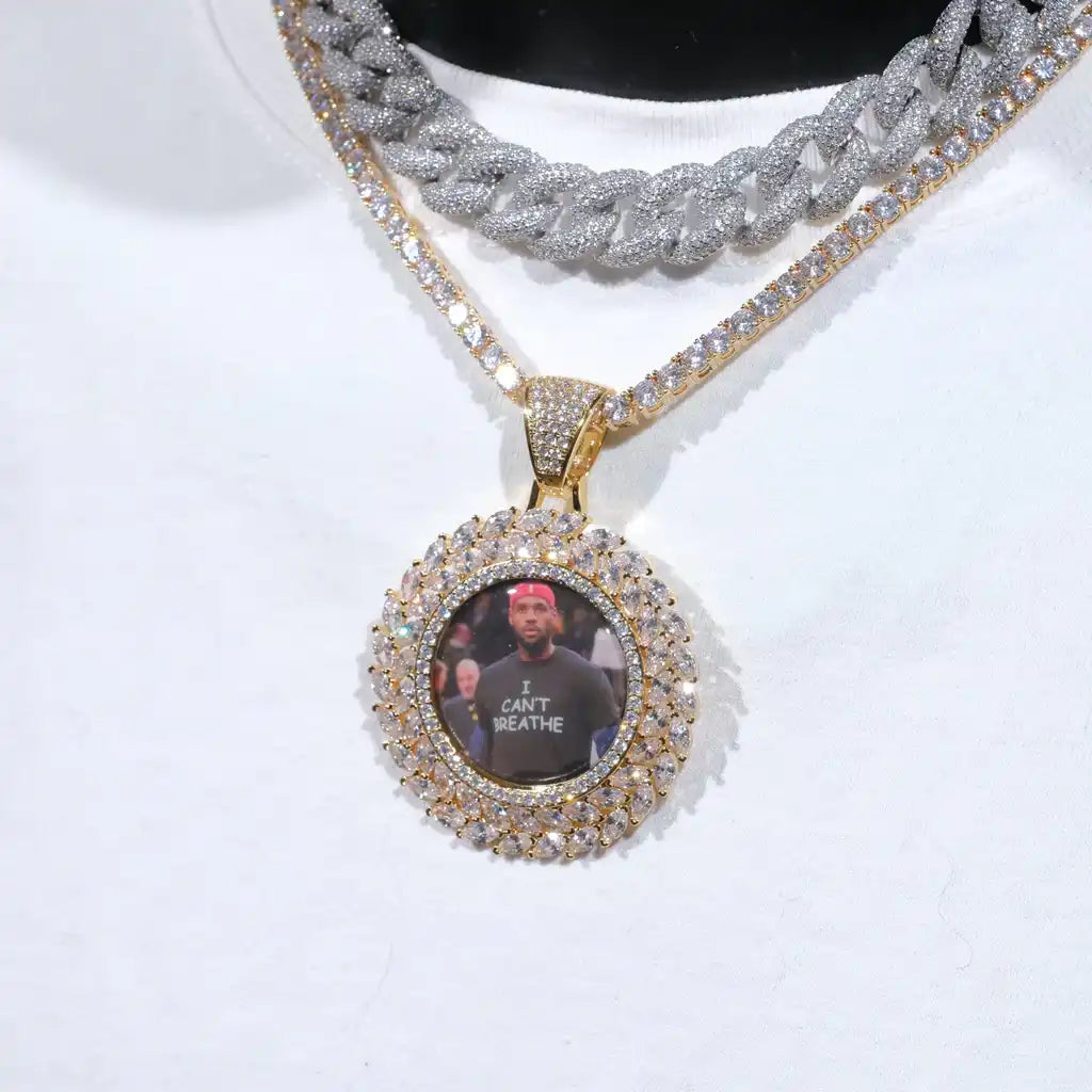 LARGE 3D WHEAT EAR CUSTOM PICTURE PENDANT