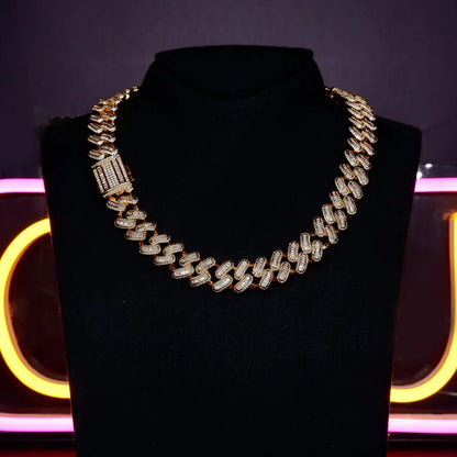 Iced Baguette Cuban Chain - 15mm