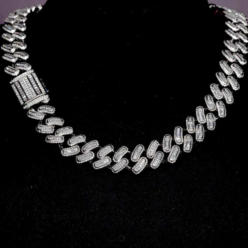 Iced Baguette Cuban Chain - 15mm