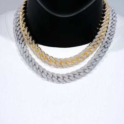 3-Row Bubble Iced Cuban Chain - 14mm