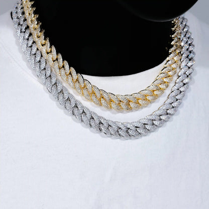 3-Row Bubble Iced Cuban Chain - 14mm