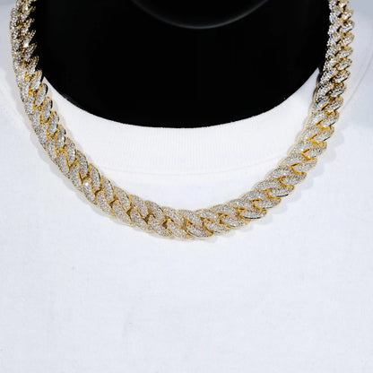 3-Row Bubble Iced Cuban Chain - 14mm