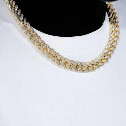 3-Row Bubble Iced Cuban Chain - 14mm