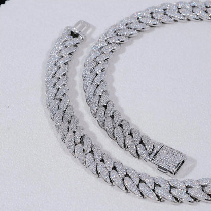 3-Row Bubble Iced Cuban Chain - 14mm