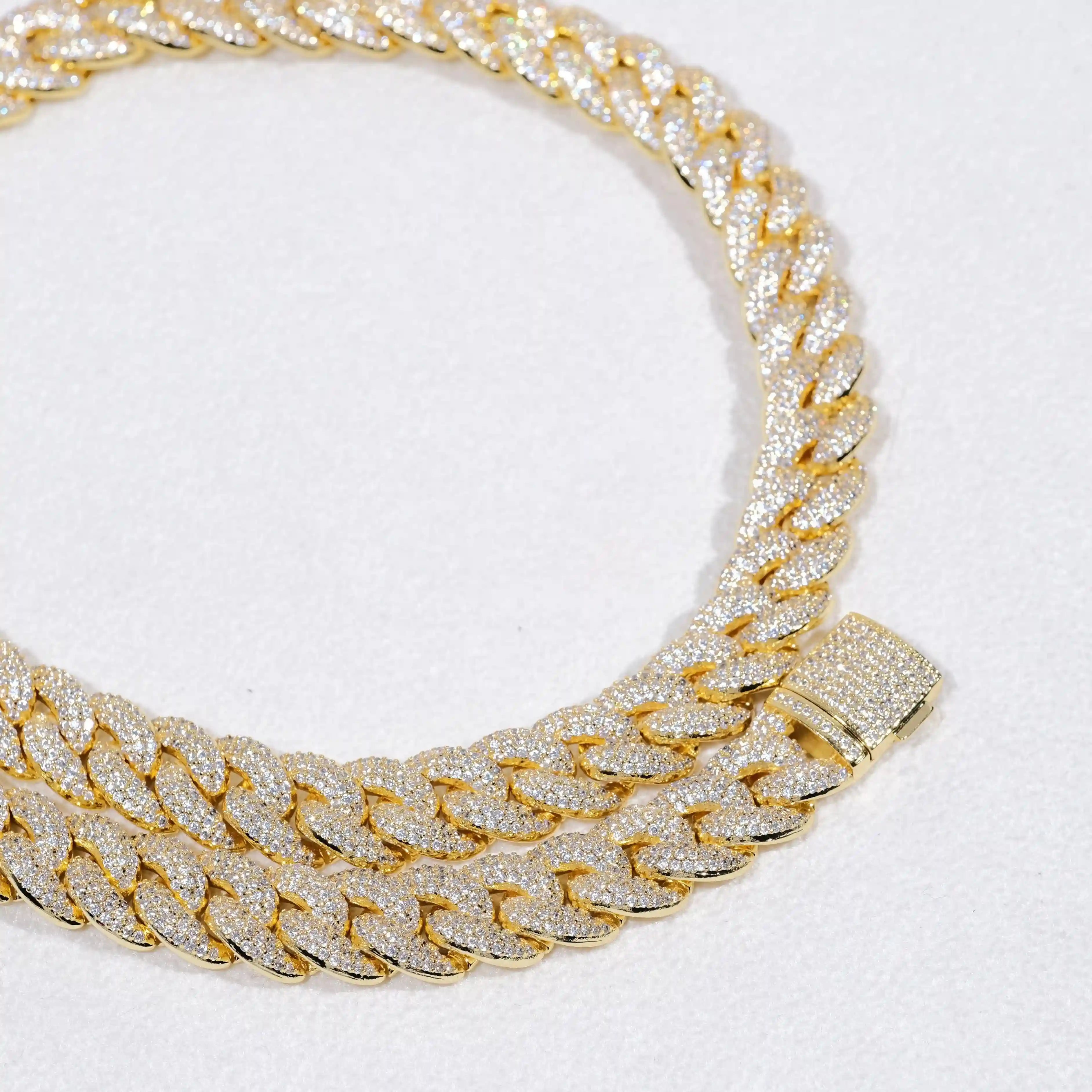 3-Row Bubble Iced Cuban Chain - 14mm