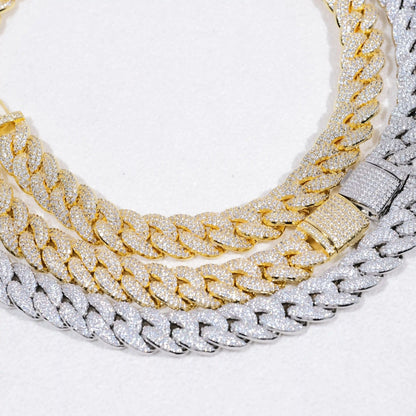 3-Row Bubble Iced Cuban Chain - 14mm
