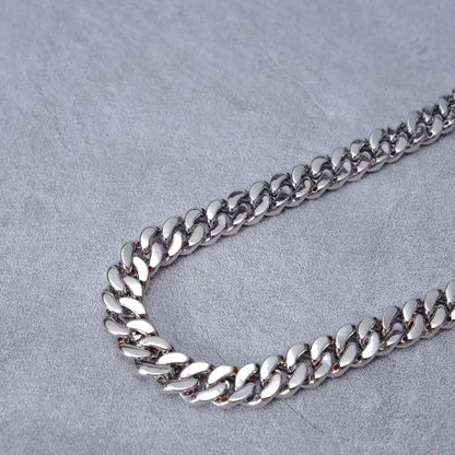 18k White Gold Blue Iced Cuban Chain - 13mm