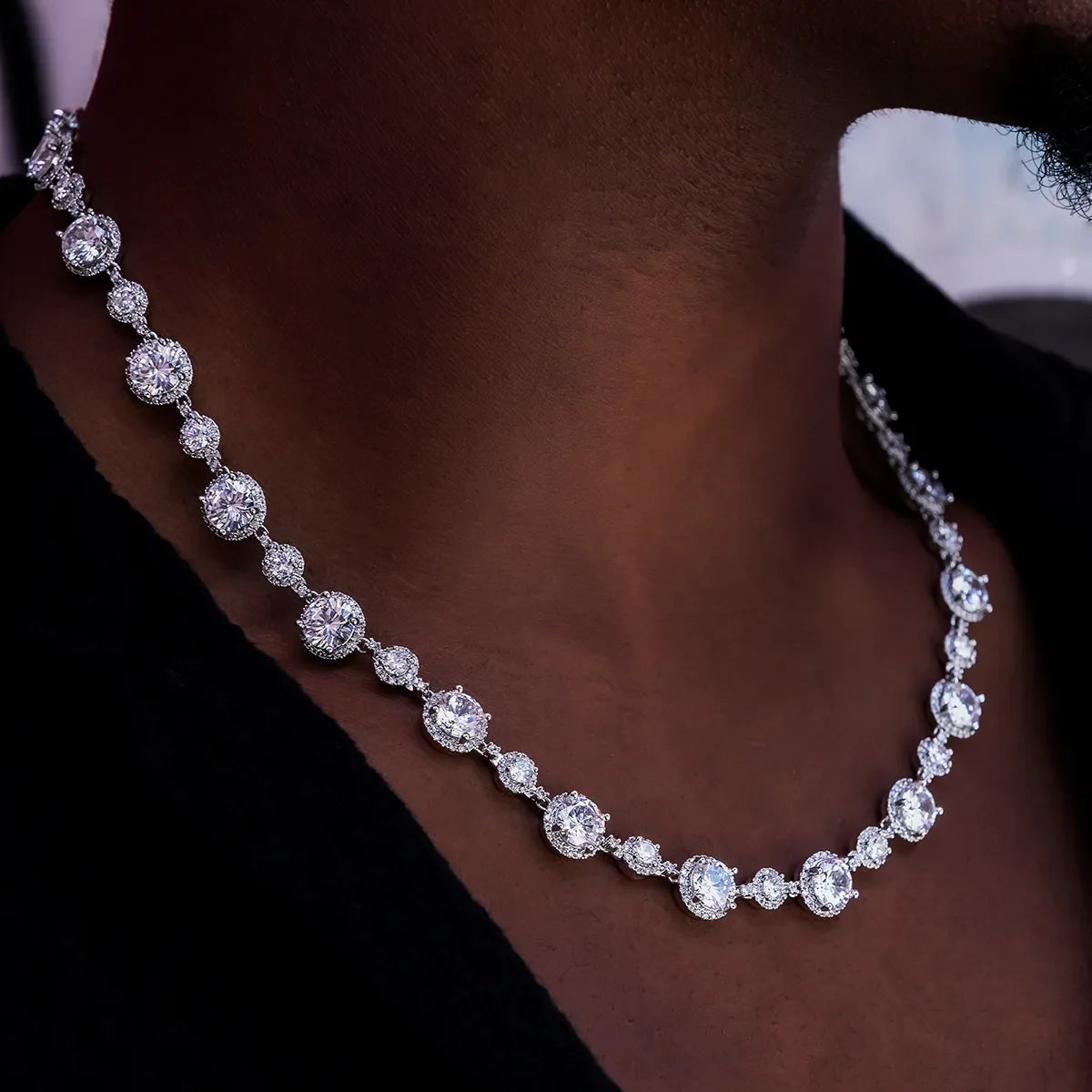 Diamond Halo Tennis Chain - 11mm