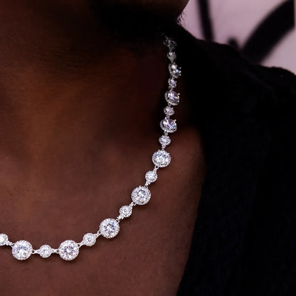 Diamond Halo Tennis Chain - 11mm