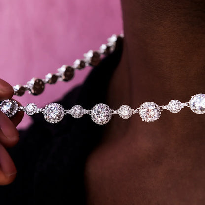 Diamond Halo Tennis Chain - 11mm
