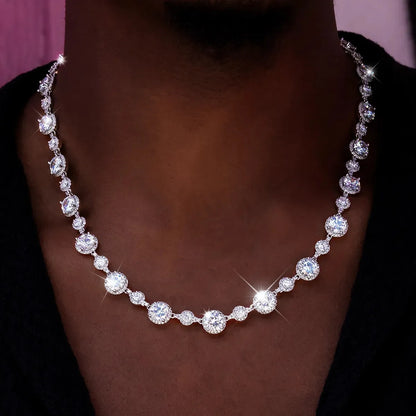 Diamond Halo Tennis Chain - 11mm