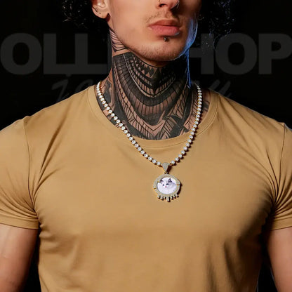 Drip Halo Custom Photo Necklace