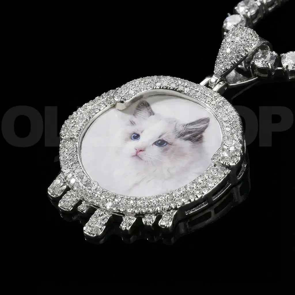 Drip Halo Custom Photo Necklace