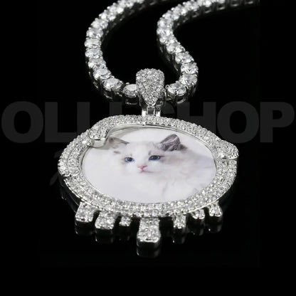 Drip Halo Custom Photo Necklace