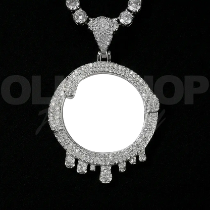 Drip Halo Custom Photo Necklace