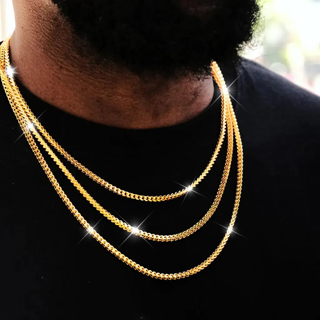 Franco Link Chain Yellow Gold - 3mm