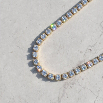 Glacier Clustered Tennis Chain in 18K Gold