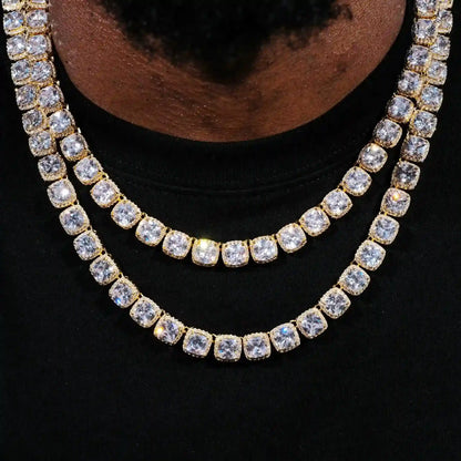 Glacier Clustered Tennis Chain in 18K Gold