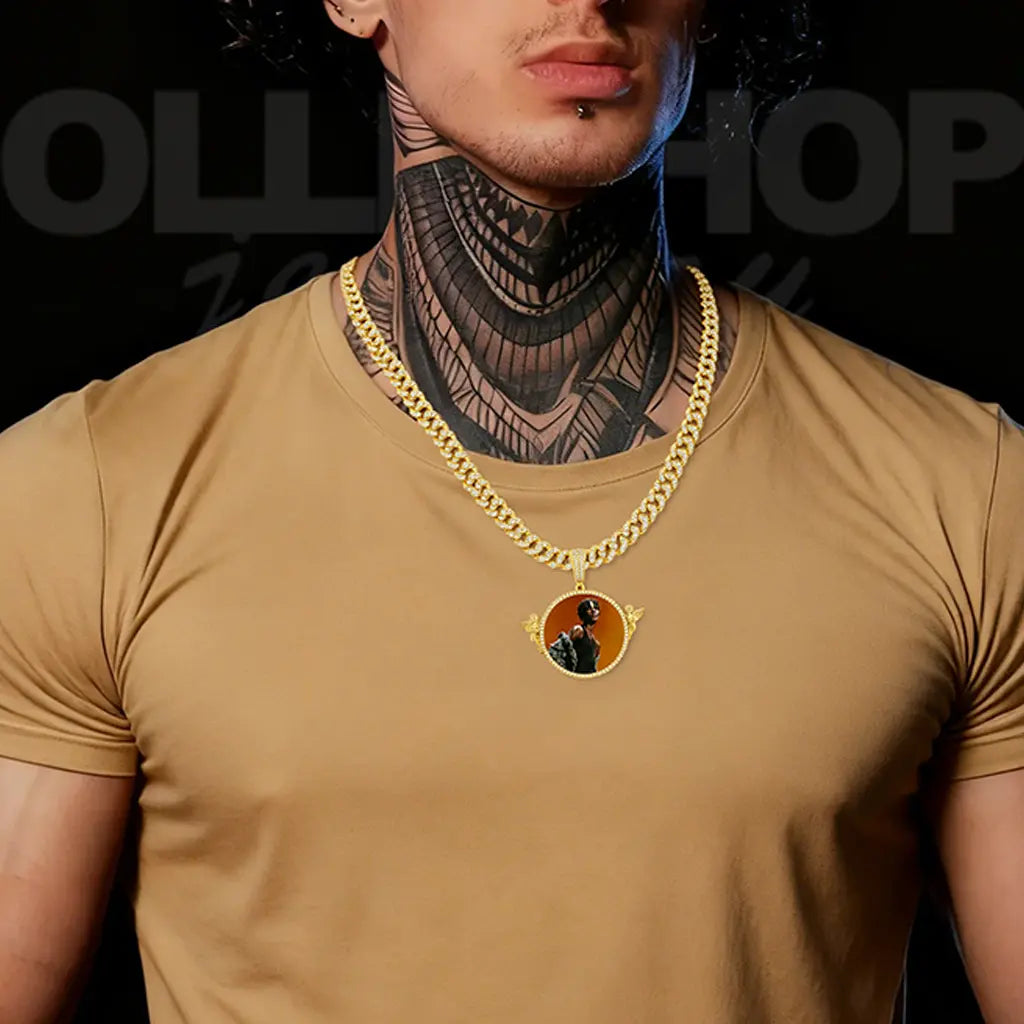 Guardian Iced Photo Pendant