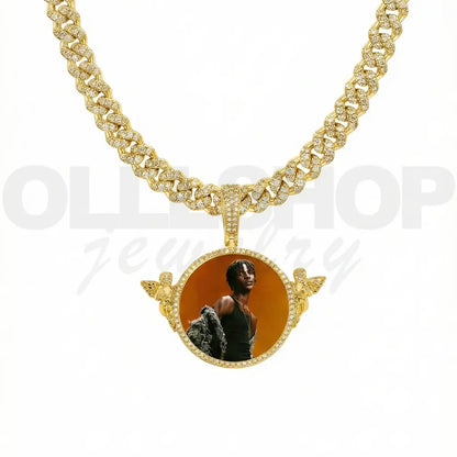 Guardian Iced Photo Pendant