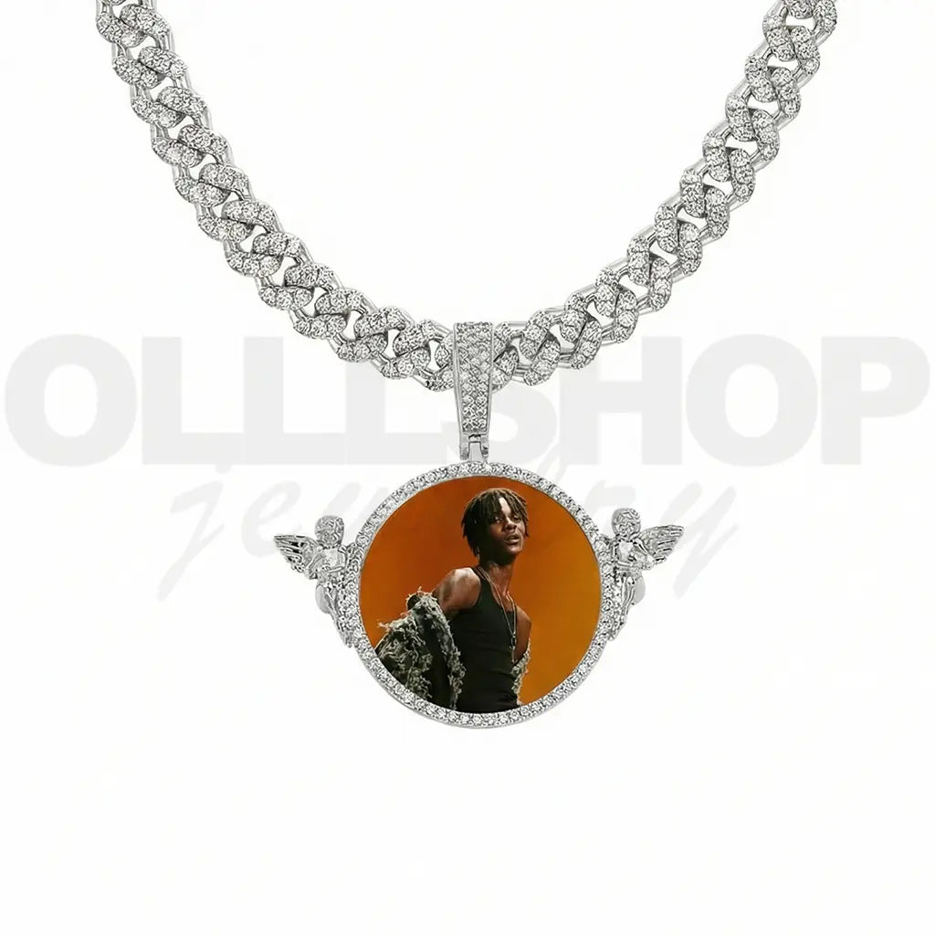 Guardian Iced Photo Pendant