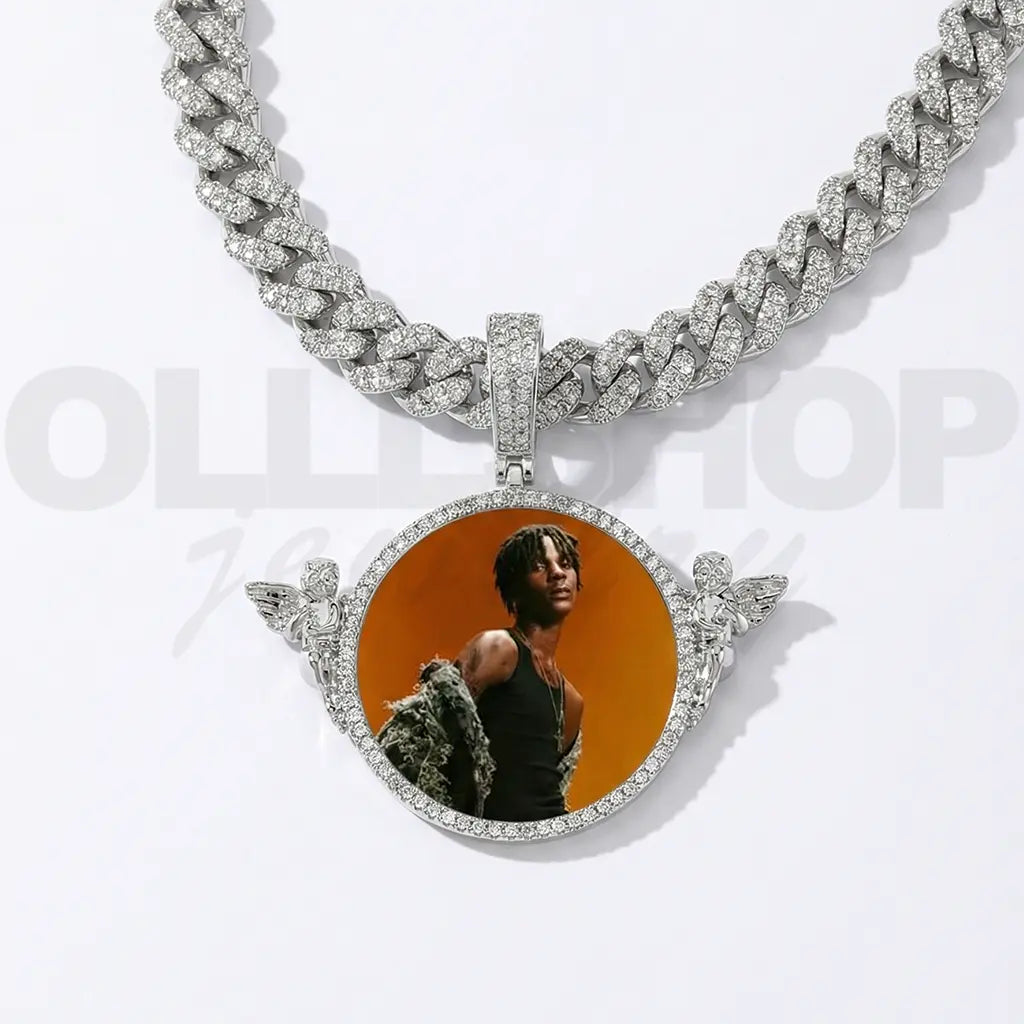 Guardian Iced Photo Pendant