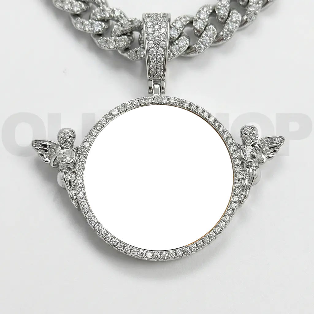 Guardian Iced Photo Pendant