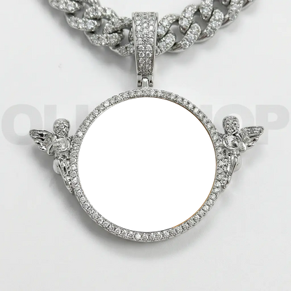 Guardian Iced Photo Pendant