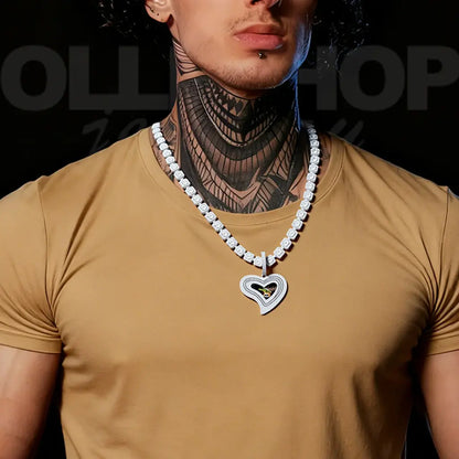 Heart Halo Custom Photo Necklace