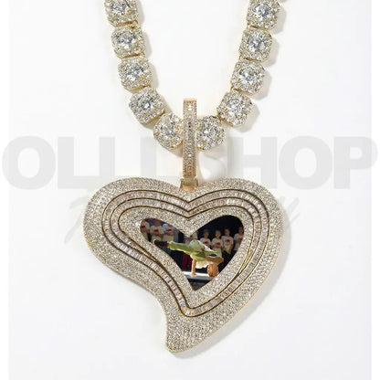 Heart Halo Custom Photo Necklace