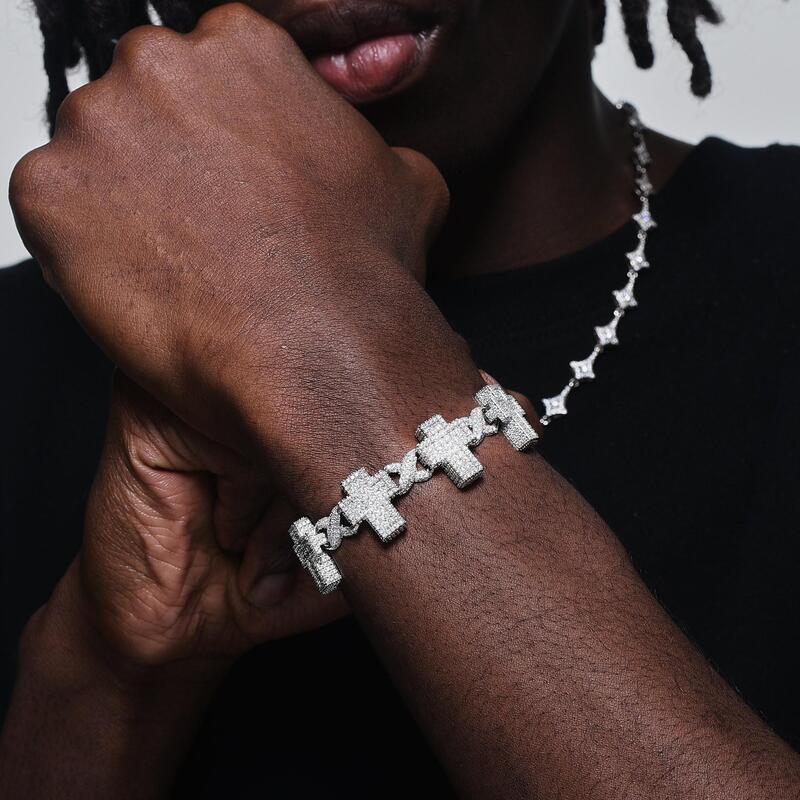 Ice Cross Cuban Bracelet - 18mm