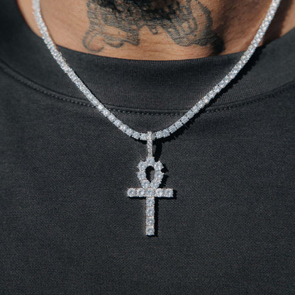 Ice Key Pendant in White Gold