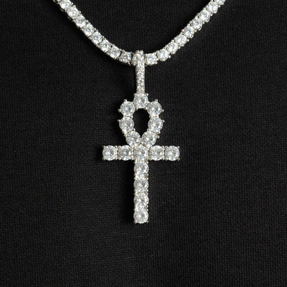 Ice Key Pendant in White Gold