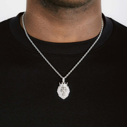 Ice Lion Crown Pendant