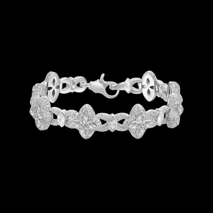 Iced Clover Bracelet in Yellow Diamond - 15mm