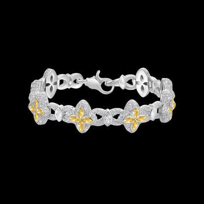 Ice Clover Bracelet in White Diamond - 15mm