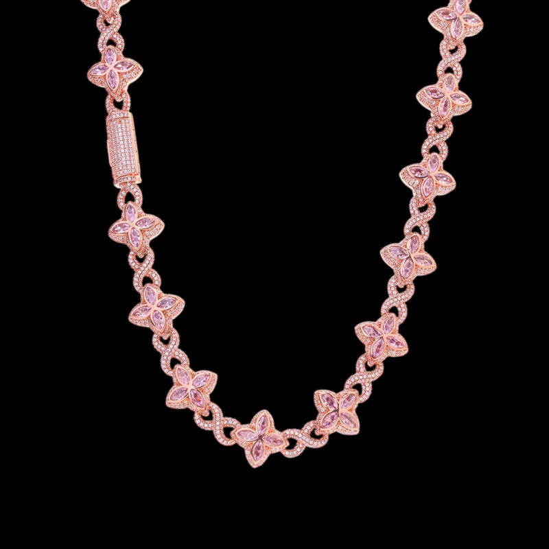 Ice Clover Chain in Yellow Gold - 18mm