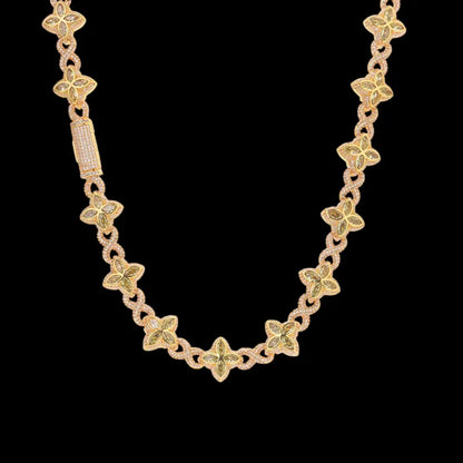 Ice Clover Chain in White Gold - 18mm