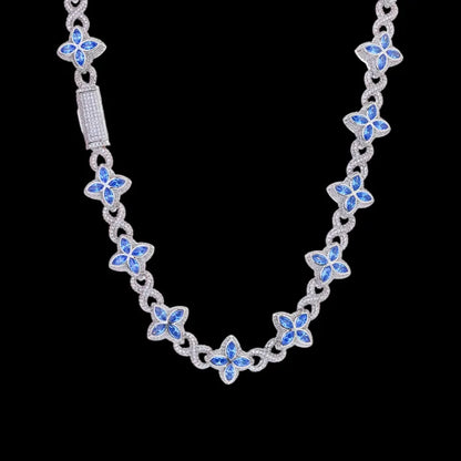 Ice Clover Chain in White Gold - 18mm