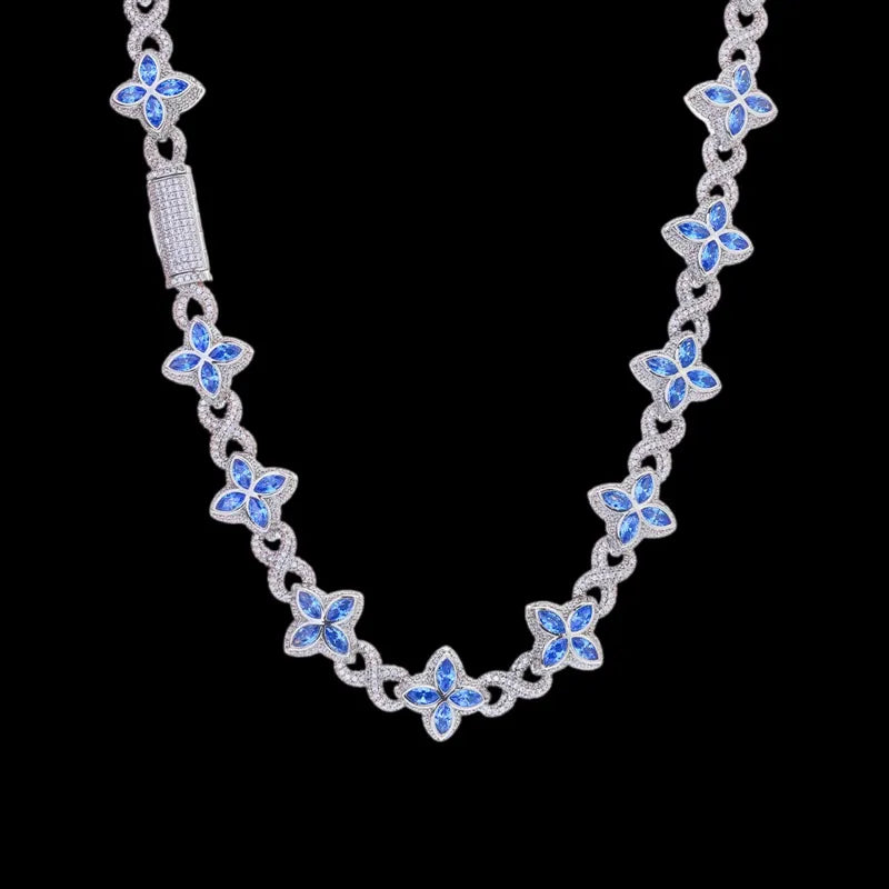 Ice Clover Chain in White Gold - 18mm