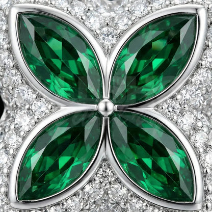 Iced Clover Rings Diamond - 25mm