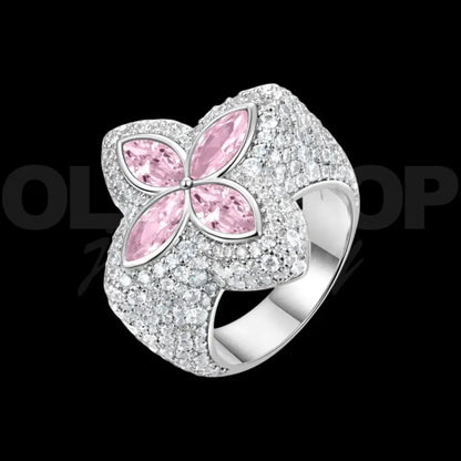 Iced Clover Rings Diamond - 25mm