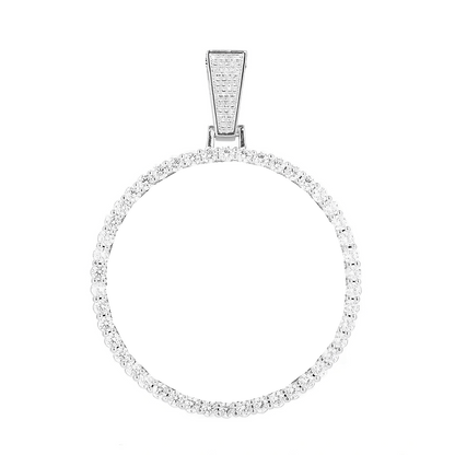 Custom round pendant frame – 70mm blank necklace base for photo personalization 