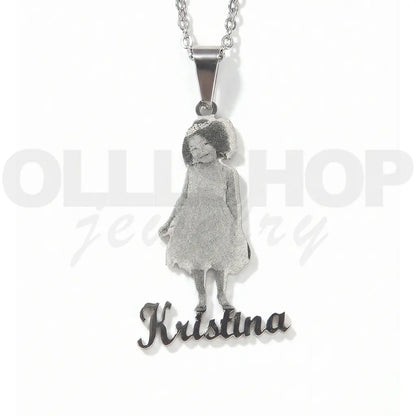 Memory Portrait Necklace Photo necklace