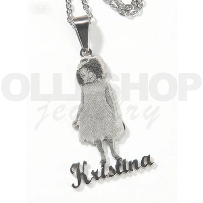 Memory Portrait Necklace Photo necklace