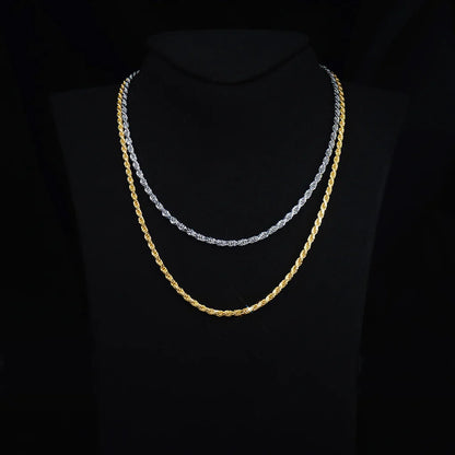 S925 Rope Twist Chain - 3mm